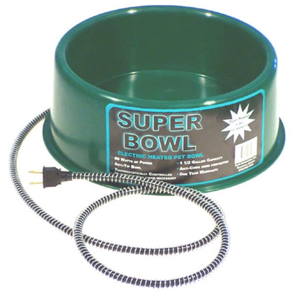 Farm Innovators 1-.50 Gallon Green Round Heated Pet Bow FA309848 - main